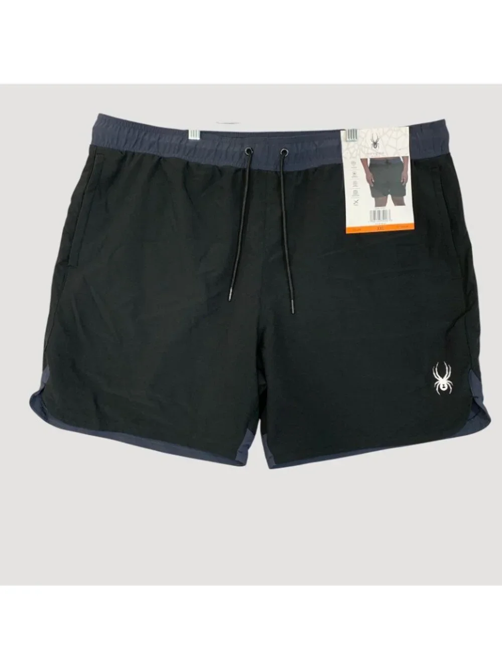 NWT Spyder Swim Shorts Men's XXL Black Quick-Dry UV Protection Lined